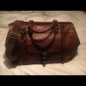 Fossil Leather Weekender Bag